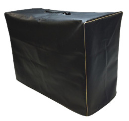 Black Vinyl Cover with Gold Piping