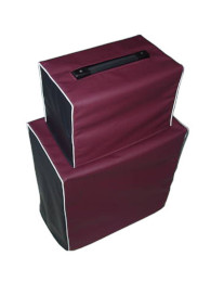 Black and Burgundy Vinyl Cover with White Piping