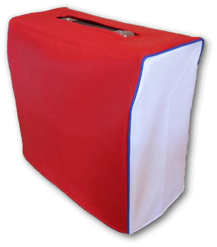 Red and White Vinyl Cover with Blue Piping